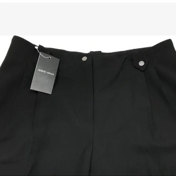 Giorgio Armani💥$1,175❗️Womens Wool/Silk Wide Leg Cuffed Pants NWT Made in Italy